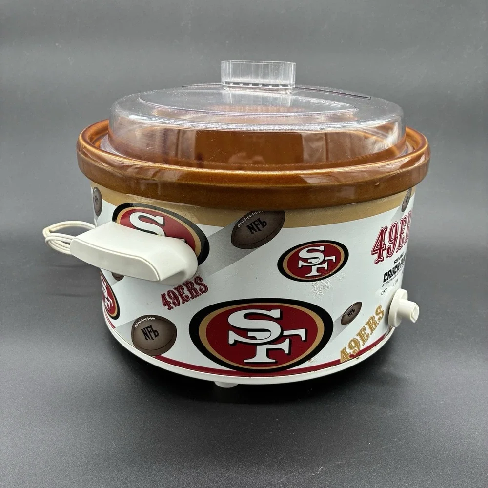 San Francisco 49ers Rival Crock-Pot Slow Cooker 3104 NFL 4 Qt Tested Working
